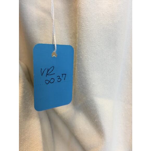 Vintage Leslie Fay Cream Dress Embroidery Maxi Long Sleeve cOTTON bLEND MEDIUM - Picture 12 of 12